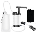 Filtre à eau portable Sonora blanc, compact pour la survie, avec système de filtration pour eau potable en extérieur.