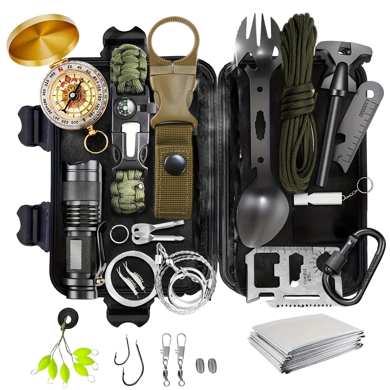 Kit de survie multifonction SONORA avec outils essentiels, compact et pratique pour l'extérieur et les situations d'urgence