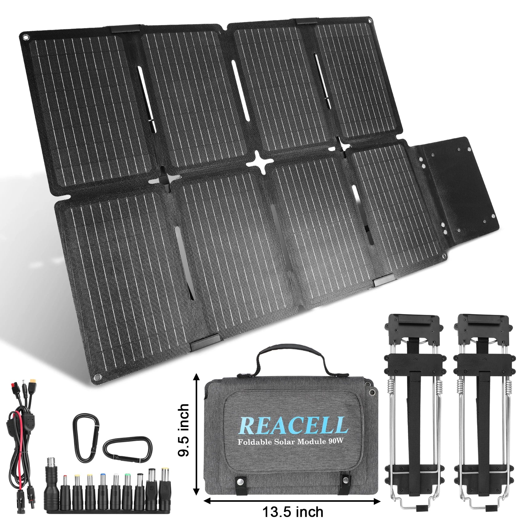 Panneau solaire portable pliable SONORA avec surface en cellules solaires pour énergie renouvelable en extérieur.