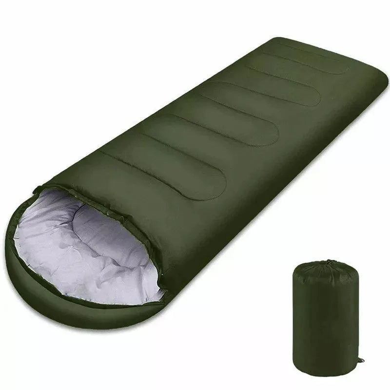 Sac de couchage outdoor 4 saisons SONORA noir, chaud et léger, adapté aux activités en plein air et camping.