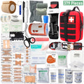 Kit de secours complet SONORA avec bandages, pansements et accessoires rouges pour premiers soins.